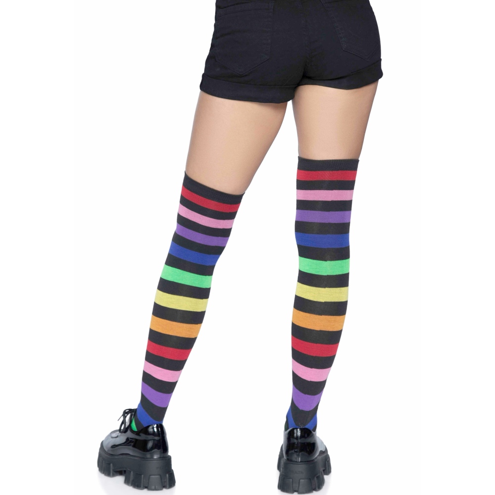 Leg Avenue - Rainbow Oberschenkelhohe Strümpfe - Regenbogen